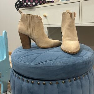 BEAST FASHION Beige Ankle Booties